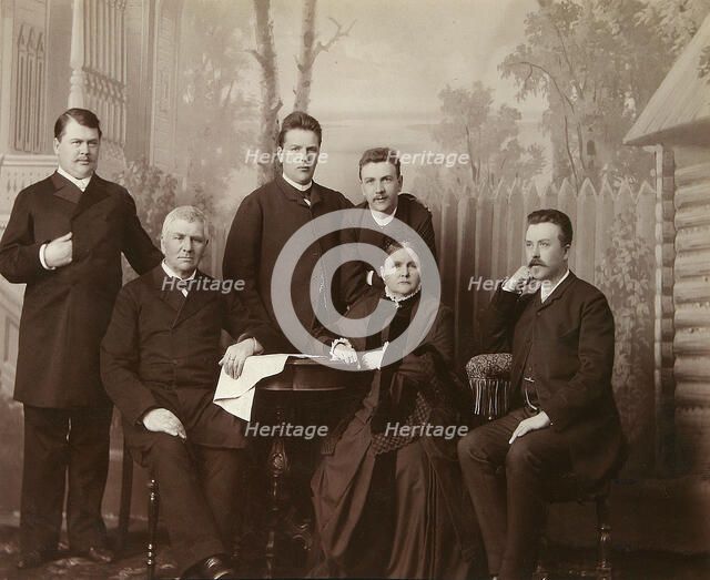 Portrait of the family of Sophia Perovskaya, 1860s. Artist: Unknown