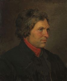 Portrait of the Farmer Torstein Ringheim from Voss, 1855. Creator: Adolph Tidemand
