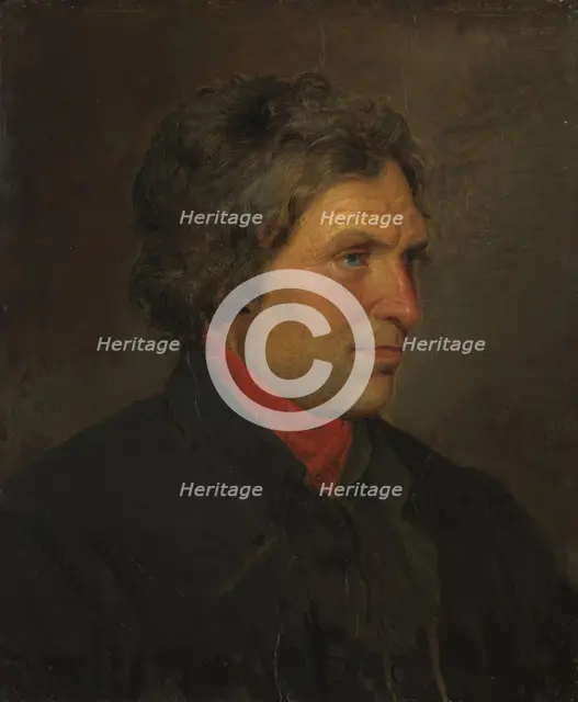 Portrait of the Farmer Torstein Ringheim from Voss, 1855. Creator: Adolph Tidemand.