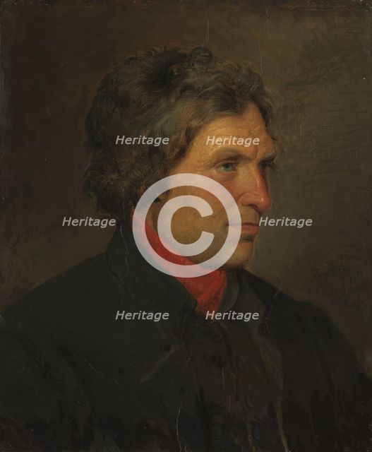 Portrait of the Farmer Torstein Ringheim from Voss, 1855. Creator: Adolph Tidemand.