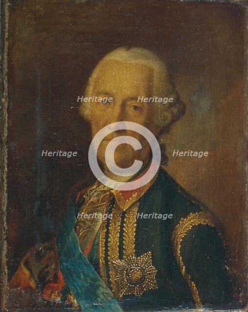 Portrait of the field marshal and politician Count Burkhard Christoph von Munnich (1683-1767), 1764. Artist: Buchholz, Heinrich (1735-1780)