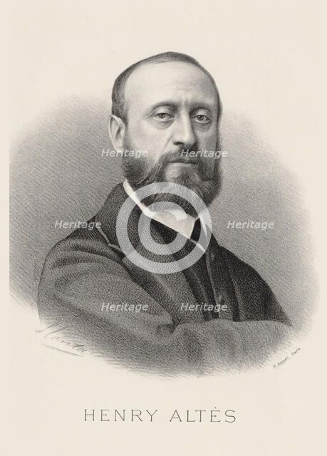 Portrait of the flautist and composer Joseph-Henri Altès (1826-1895), 1860. Creator: Anonymous.