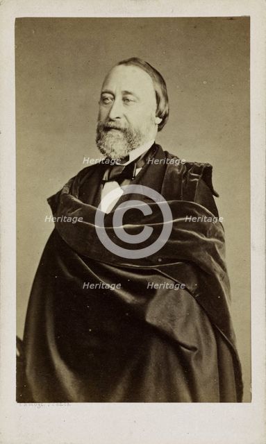 Portrait of the flautist and composer Louis Dorus (1812-1896), c. 1875. Creator: Franck (François Gobinet de Villechole) (1816-1906).