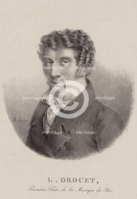 Portrait of the flautist and composer Louis Drouet (1792-1873), 1820. Creator: Mulnier, Nelson (active ca 1820).