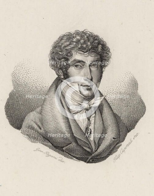 Portrait of the flautist and composer Louis Drouet (1792-1873), 1830. Creator: Pagani, Giovanni (1810-1882).