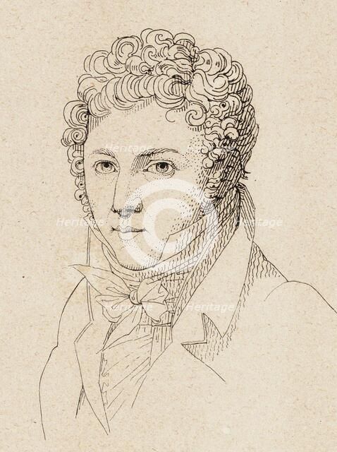 Portrait of the flutist and composer Joseph Guillou (1787-1853), 1820. Creator: Frémy, Jacques (1782-1867).