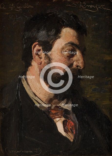 Portrait of the French painter Alfred Guillou, 1879. Creator: Peder Severin Kroyer.