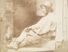 Portrait of the Gardener, possibly David Roderick, late 1840s. Creator: Calvert Jones