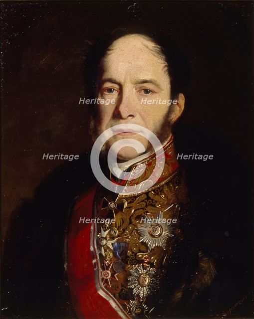 Portrait of the General admiral Kondrati Kondratievich Stoffregen (1817-1873), 1867. Artist: Zaryanko, Sergei Konstantinovich (1818-1870)