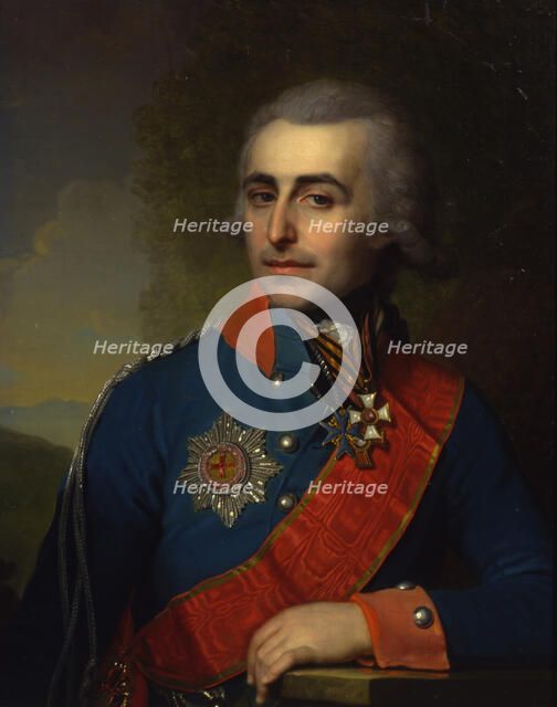 Portrait of the General-aide-de-camp Count Pyotr Tolstoy (1761-1844). Artist: Borovikovsky, Vladimir Lukich (1757-1825)