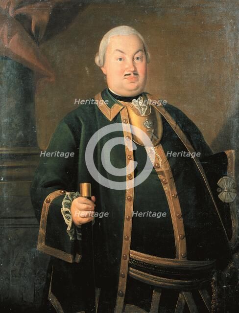 Portrait of the General Fyodor Berchman, 1762. Artist: Christineck, Carl Ludwig Johann (1732/3-1792/4)