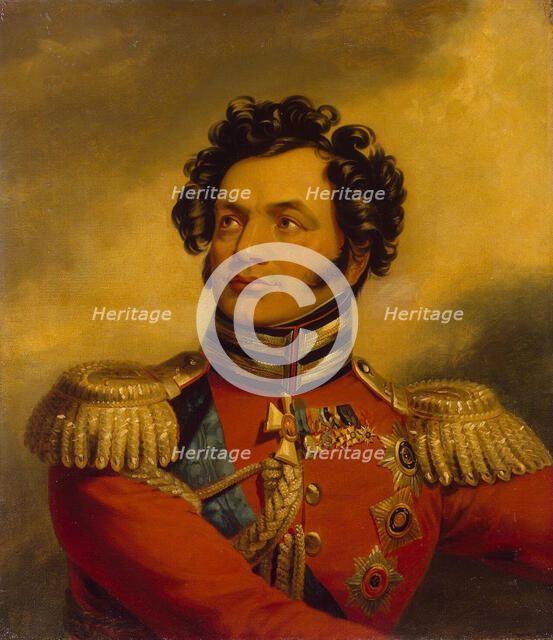Portrait of the General Fyodor Petrovich Uvarov (1773-1824), before 1825. Artist: Dawe, George (1781-1829)