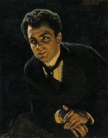 Portrait of the German Actor Rudolf Rittner, 1895. Creator: Akseli Gallen-Kallela