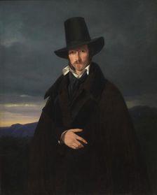 Portrait of the German painter Wilhelm von Kaulbach, 1832. Creator: Wilhelm Bendz