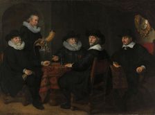 Portrait of the Governors of the Kloveniersdoelen, 1642. Creator: Govaert Flinck