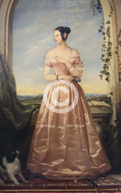 'Portrait of the Grand Duchess Alexandra Nikolaevna', 1840.  Artist: Christina Robertson