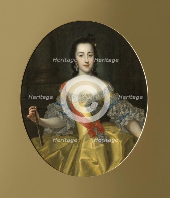 Portrait of the Grand Duchess Ekaterina Alekseyevna (1729-1796), c. 1745.