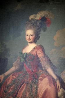Portrait of the Grand Duchess Maria Feodorovna 1777. Artist: Alexander Roslin