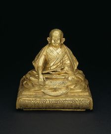 Portrait of the Great Fifth Dalai Lama, 18th century. Creator: Unknown