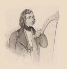 Portrait of the harpist and composer Elias Parish Alvars (1808-1849) , 1830. Creator: Anonymous