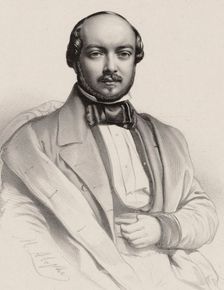 Portrait of the harpist and composer Félix Godefroid (1818-1897), 1855