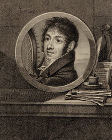 Portrait of the harpist and composer Jean-Aimé Vernier (1769-1840) , c. 1800. Creator: Dumont, François (1751-1831)