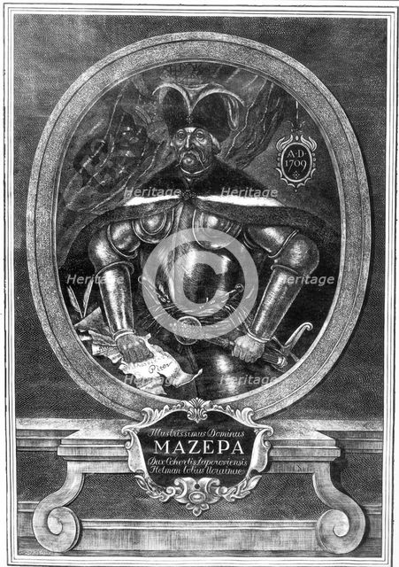 Portrait of the Hetman Ivan Mazepa (1639-1709), 1709. Artist: Anonymous  