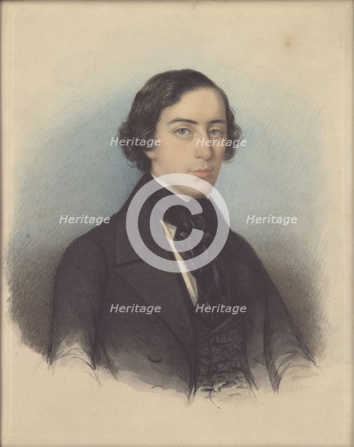 Portrait of the Historian Timofey Nikolayevich Granovsky (1813-1855), First half of the 19th cent.. Creator: Anonymous.