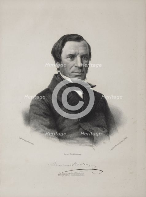 Portrait of the historian and journalist Michail Petrovich Pogodin (1800-1875), 1860s.