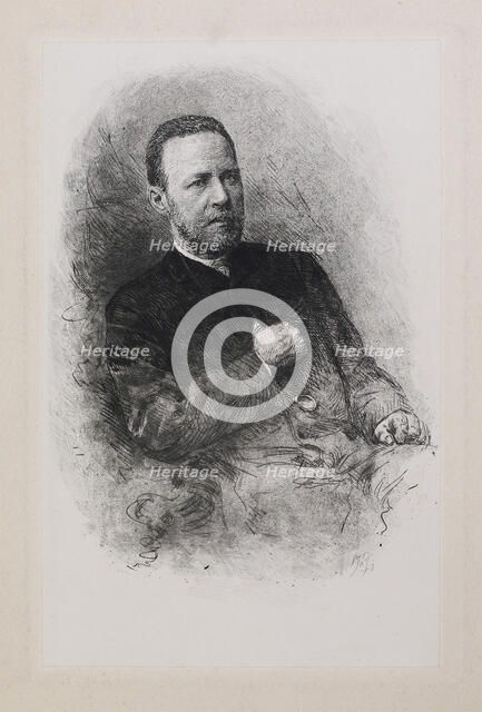 Portrait of the historian and journalist Sergey Nikolayevich Shubinsky (1834-1913), 1900s. Artist: Mate (Mathé), Vasily Vasilyevich (1856-1917)