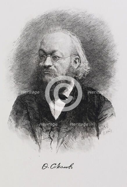 Portrait of the historian Fyodor Fyodorovich Sokolov (1841-1909), 1900s. Artist: Mate (Mathé), Vasily Vasilyevich (1856-1917)