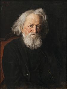 Portrait of the Historian Johann Nepomuk Sepp (1816-1909), 1902. Creator: Defregger, Franz, von (1835-1921)