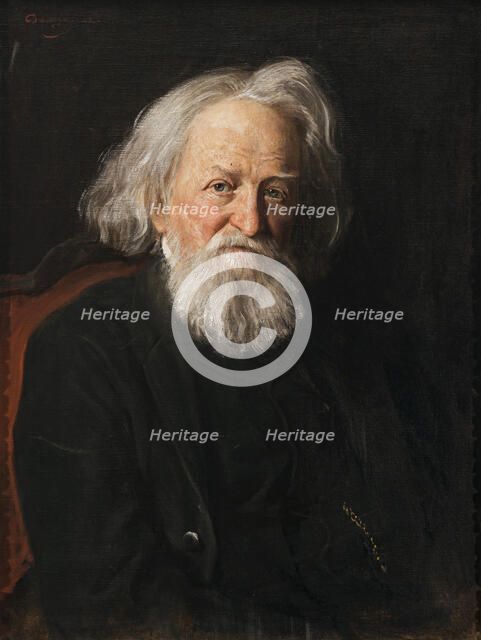 Portrait of the Historian Johann Nepomuk Sepp (1816-1909), 1902. Creator: Defregger, Franz, von (1835-1921).