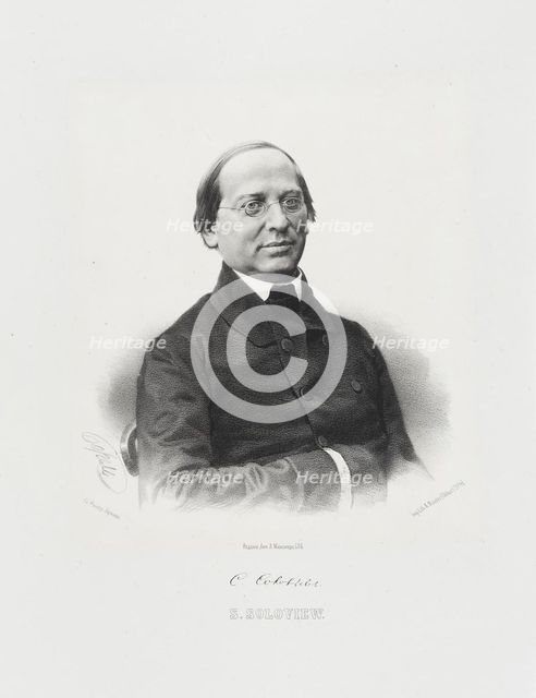 Portrait of the historian Sergey Mikhaylovich Solovyov (1820-1879).