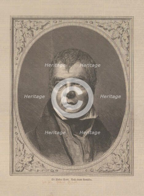 Portrait of the historical novelist and poet Sir Walter Scott (1771-1832), 1871. Creator: Anonymous.