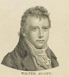 Portrait of the historical novelist and poet Sir Walter Scott (1771-1832), c. 1800. Creator: Anonymous