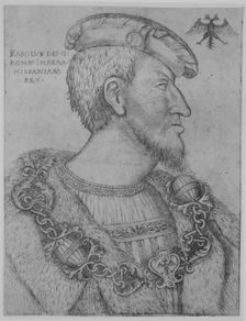 Portrait of the Holy Roman Emperor Charles V facing right, ca. 1520-1540., ca. 1520-1540. Creator: Anon