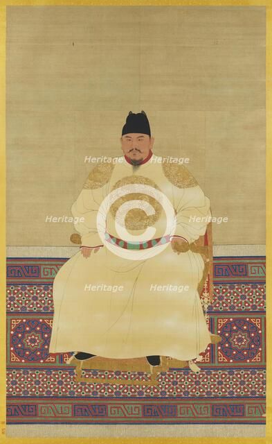Portrait of the Hongwu Emperor (1328-1398), founder of the Ming dynasty. Creator: Chinese Master.
