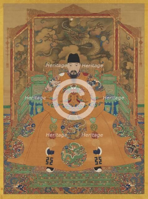 Portrait of the Hongzhi Emperor (1470-1505). Creator: Chinese Master.