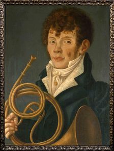 Portrait of the horn player and composer Luigi Belloli (1770-1817), c1800. Creator: Anonymous