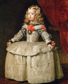 Portrait of the Infanta Margaret Theresa (1651-1673) in a white Dress