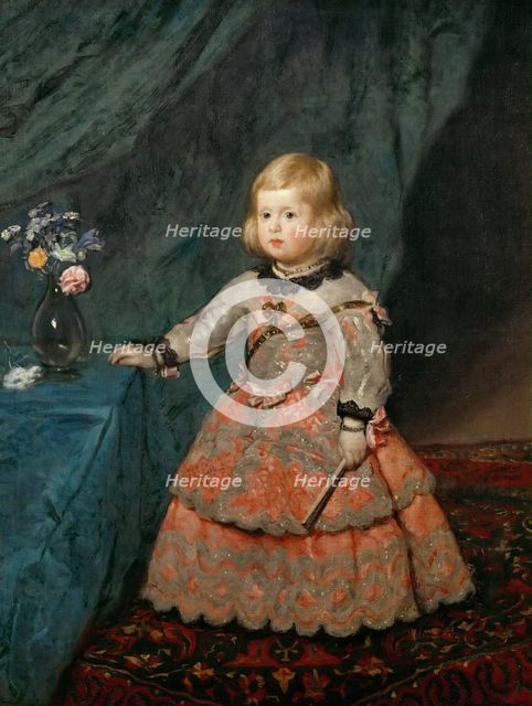 Portrait of the Infanta Margaret Theresa (1651-1673) in a pink Dress.