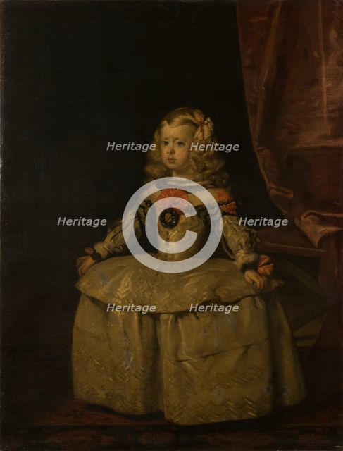 Portrait of the Infanta Margarita (1651-1673), after 1656. Creator: Copy after Diego Velázquez.