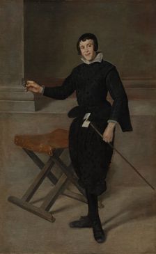 Portrait of the Jester Calabazas, c. 1631-32. Creator: Diego Velázquez (Spanish, 1599-1660)