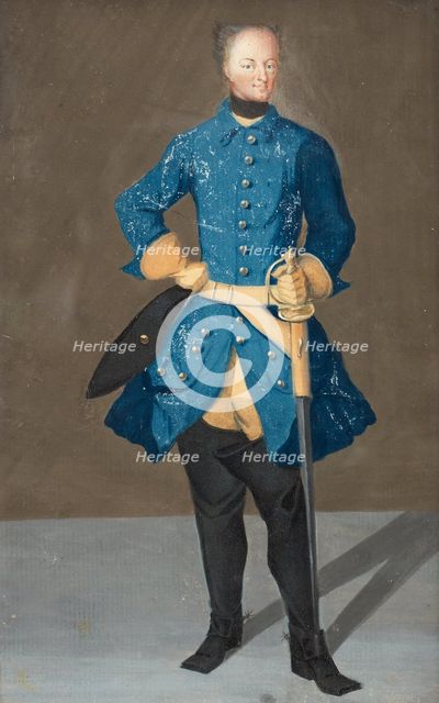 Portrait of the King Charles XII of Sweden (1682-1718), 1710s. Artist: Anonymous  