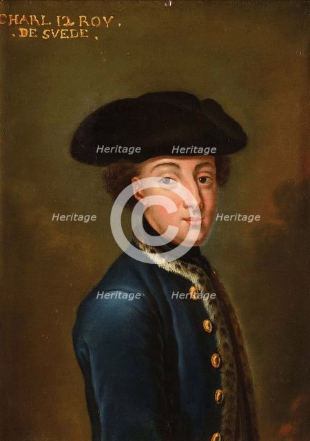 Portrait of the King Charles XII of Sweden (1682-1718).
