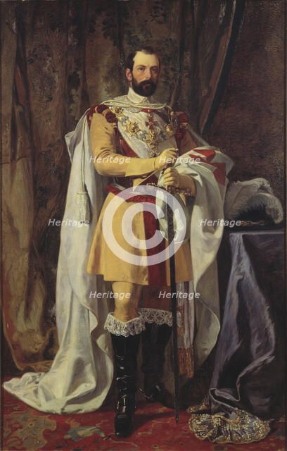 Portrait of the King Charles XV of Sweden (1826-1872), 1861.