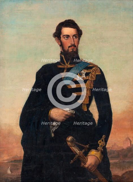 Portrait of the King Charles XV of Sweden.