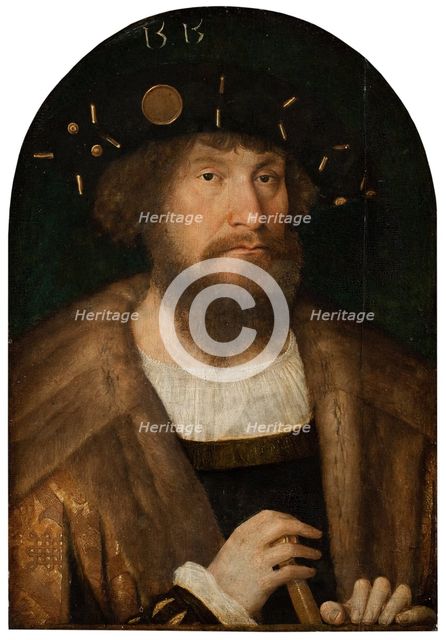 Portrait of the King Christian II of Denmark (1481-1559), 1514 or 1515. Artist: Sittow, Michael (1460/68-1525)