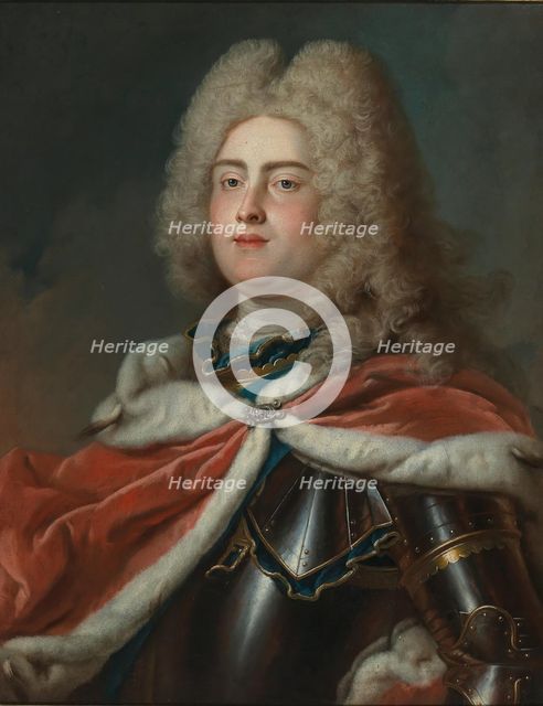 Portrait of the King Augustus III of Poland (1696-1763), Elector of Saxony, 18th century. Creator: Silvestre, Louis de (1675-1760).